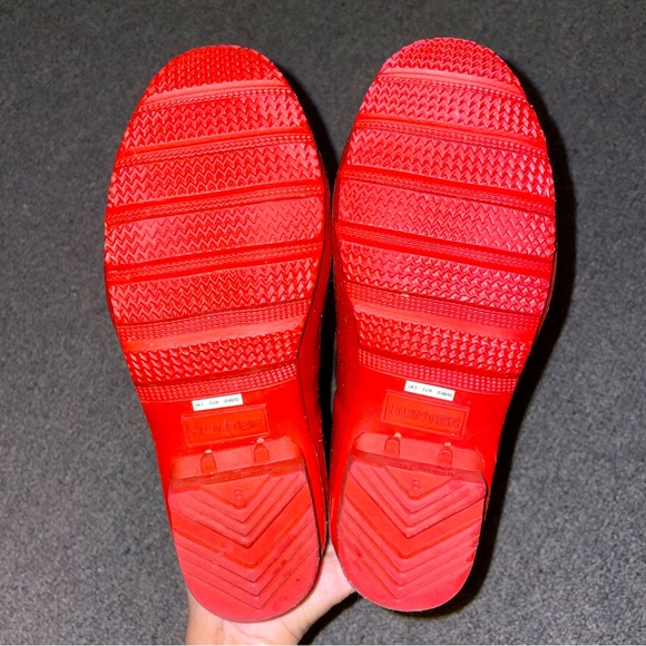 red tall hunter rain boots womens us 6 - Picture 2 of 5